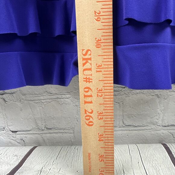 Frank Lyman purple frill layered dress‎ size US12 UK14 - Picture 5 of 8